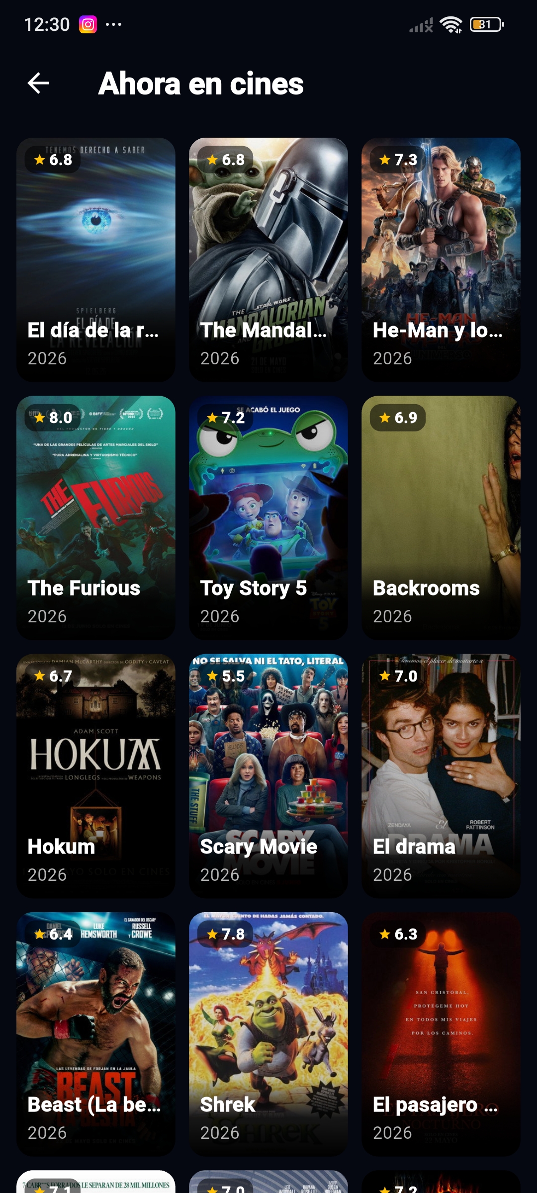 Acompañantes de película y notas de visionado